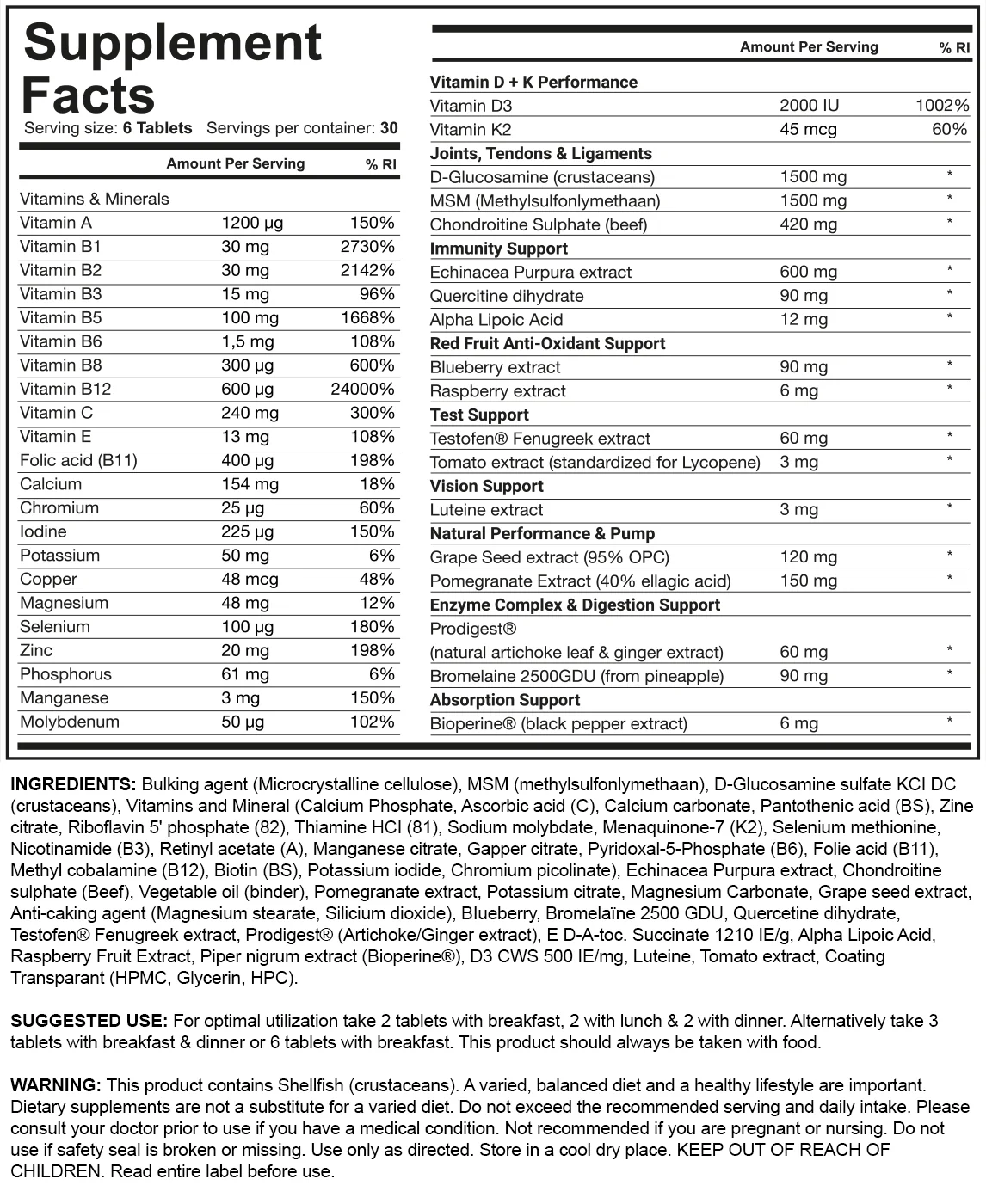 Dedicated Nutrition Alpha Triad (180 comprimés) - Image 3