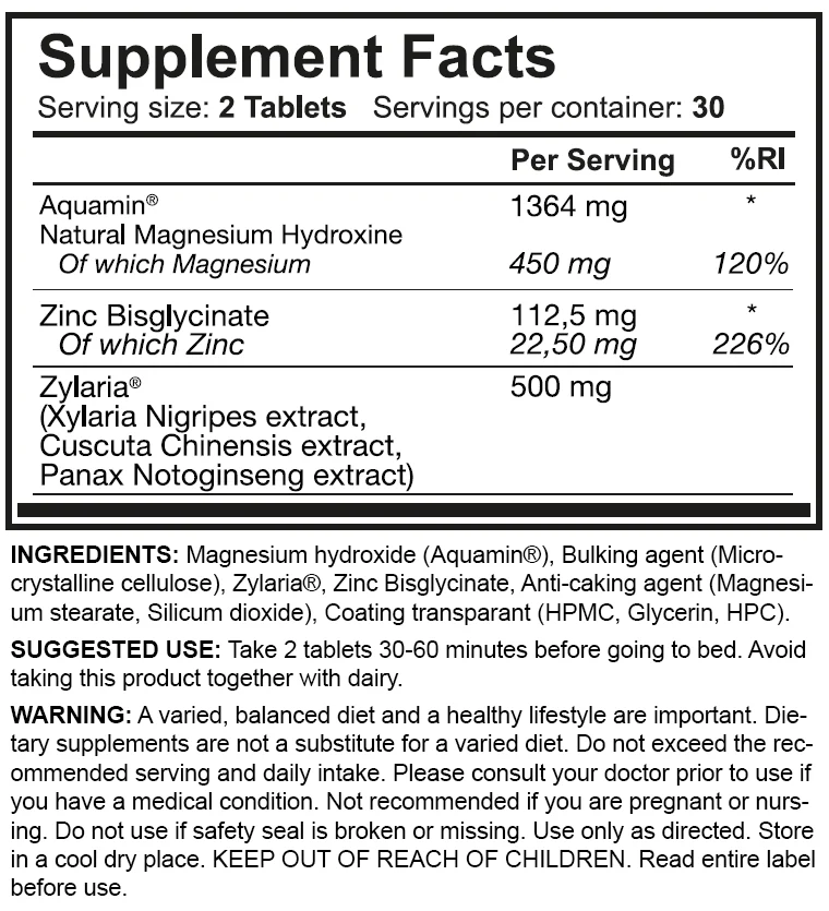 Dedicated Nutrition ZM-z (60 comprimés) - Image 3