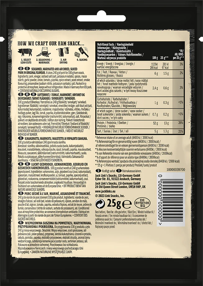 Jack Link's Ham Snack (12 x 25 g) - Image 3